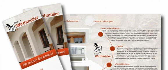 Image-Flyer der Firma Verputz Wirthmüller